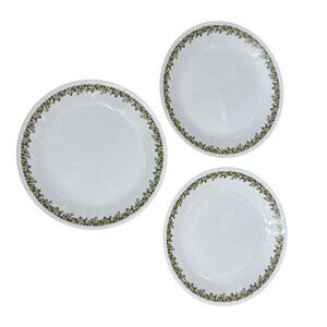 Corelle Green Crazy Daisy Dinner Plates 3-Piece Set